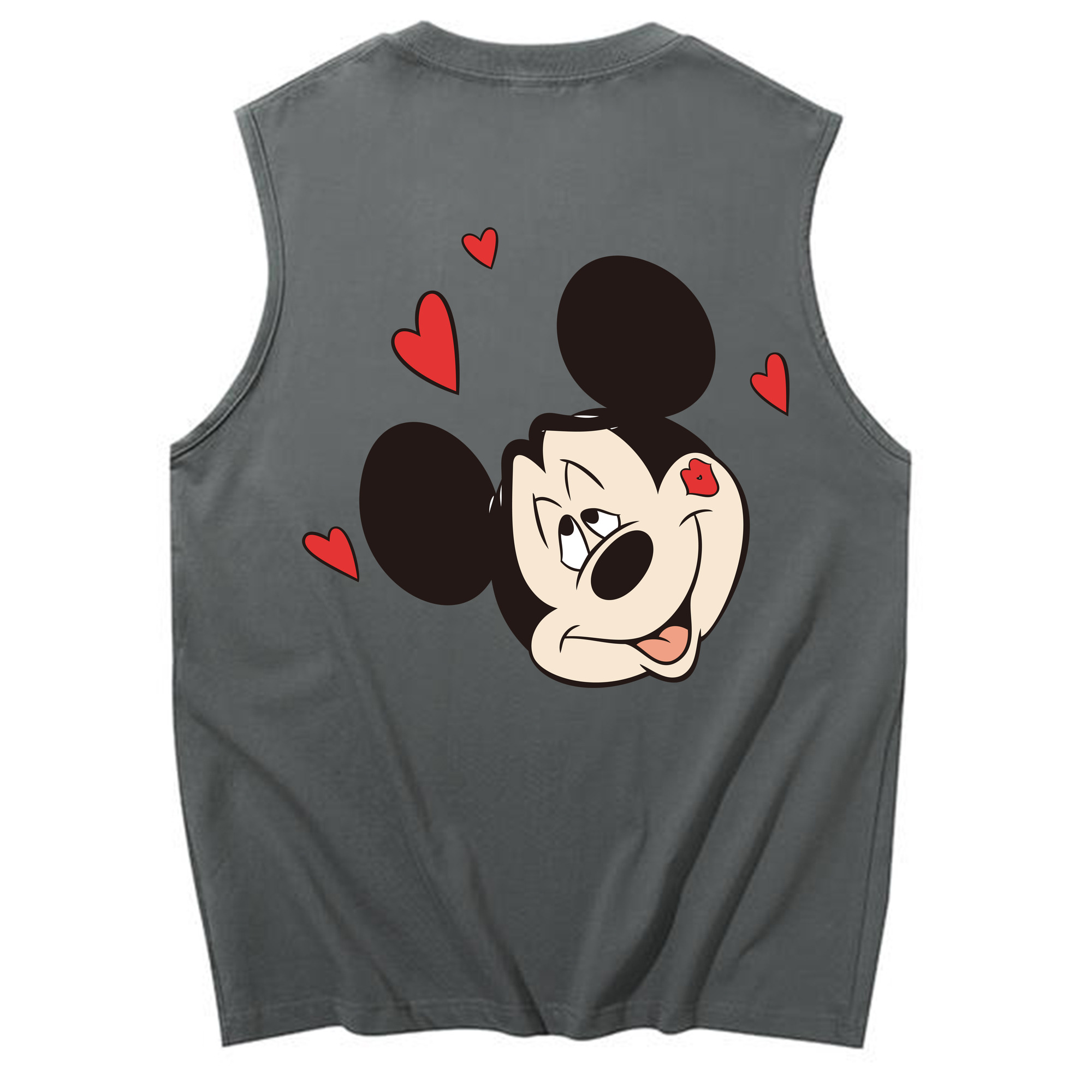 ミッキーマウス Mickey Mouse コットン100％タンクトップ（背面プリント）